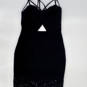 Sexy Black peep hole dress